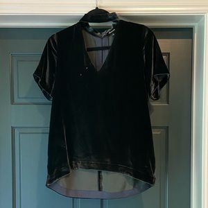 Madewell velvet-like material shirt, size S.